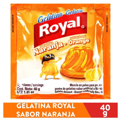 Gelatina en polvo Royal sabor naranja - 40 g