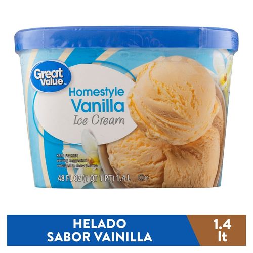 Helado Great Value vainilla - 1400 g