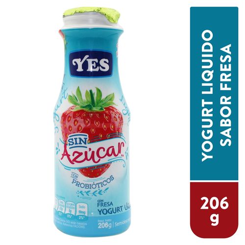 Yogurt Yes Líquido Light  Sin Azúcar Fresa - 206 g