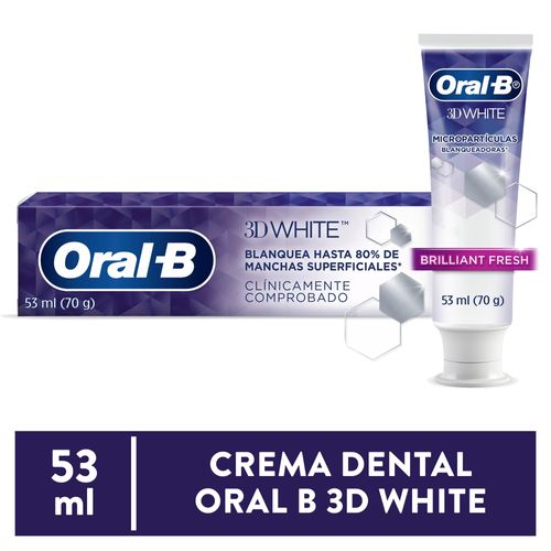 Pasta Dental Oral-B 3D White Brilliant Fresh - 53ml