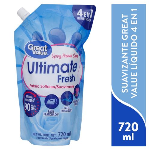 Suavizante Great Value Cuidado Avanzado aroma Spring Breeze -720ml