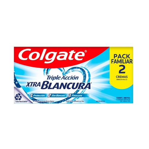 Pasta Dental Colgate Triple Acción Xtra Blancura 2 pack - 280 ml