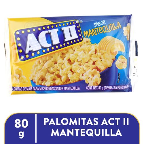 Palomitas Maiz Act Ii Mantequilla 80gr