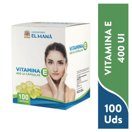 Vitamina e 400ui El Mana 100 Cap Unidad