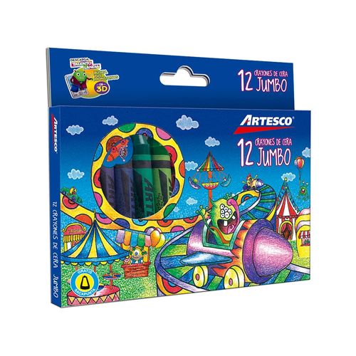 Crayones de cera Artesco kids jumbo - 12 Uds