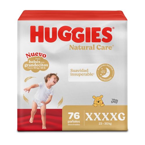 Pañales Huggies Natural Care Etapa 7/XXXXG - 76 Unidades