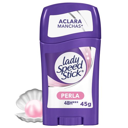 Desodorante Antitranspirante Lady Speed Stick Derma + Aclarado Perla Barra 45 g