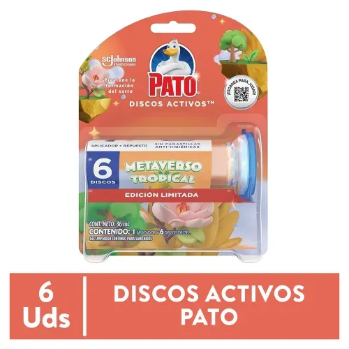 Pastilla Pato para baño disco activo metaverso tropical - 36 ml