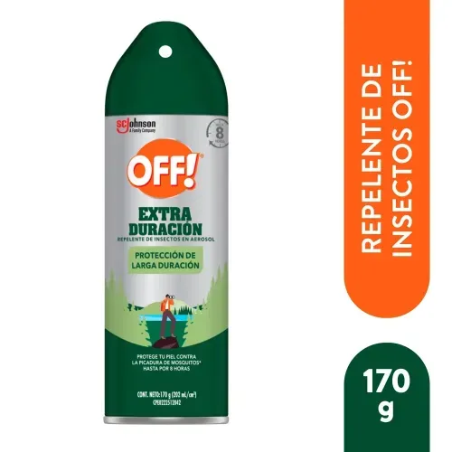 Repelente de Insectos OFF Aerosol Extra Duración - 170 g