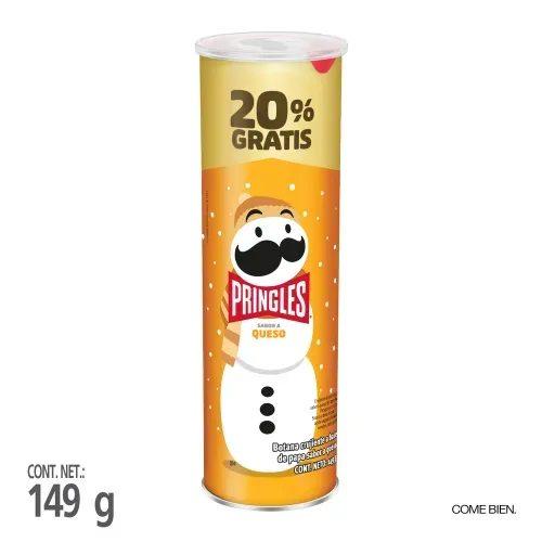 Papas Pringles, Bonus Pack sabor a Queso -149g