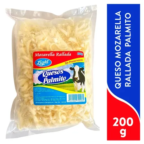 Ques Mozarel Rallad Light 200 G Palmito