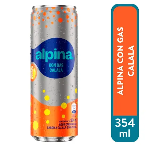 Bebida Alpina con gas sabor calala en lata - 354 ml