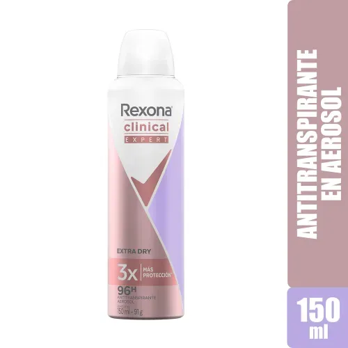 Desodorante Rexona Clinical Dama Extra Dry en Aerosol - 150 ml