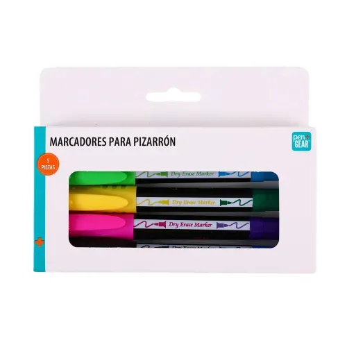 Marcadores Pen + Gear para pizarra colores surtidos - 5 Pzas