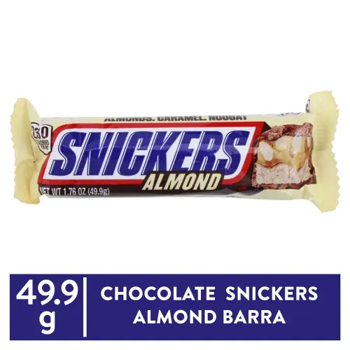 Chocolate Snickers Almendra Barra - 49.9 g