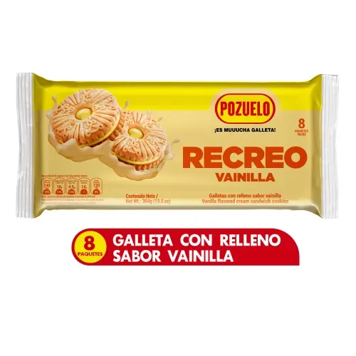 Galletas Pozuelo Recreo Vainilla - 384 g