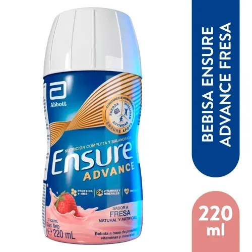 Fórmula Nutricional Ensure® Advance Sabor Fresa - 220ml