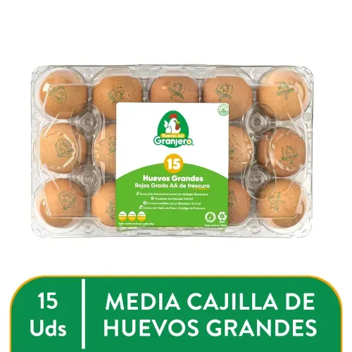 Media Cajilla Granjero Grande Rojo 15 Un