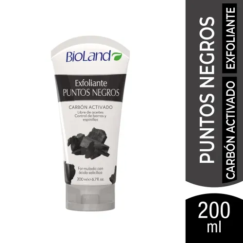 Exfoliante Puntos Negros Bioland Carbón Activado - 200 ml