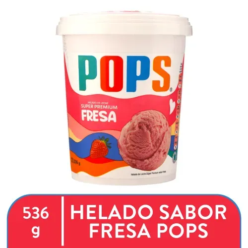 Helado Pops Fresa 536g