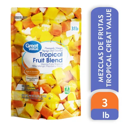 Mezcla De Frutas Tropicales Great Value Congeladas - 3 lb