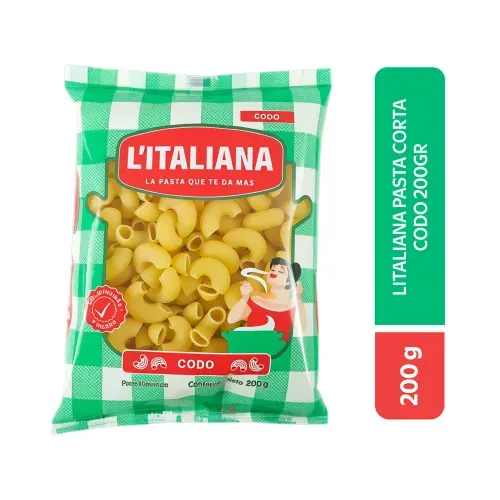 Pasta L´italiana Corta Codito - 200 g