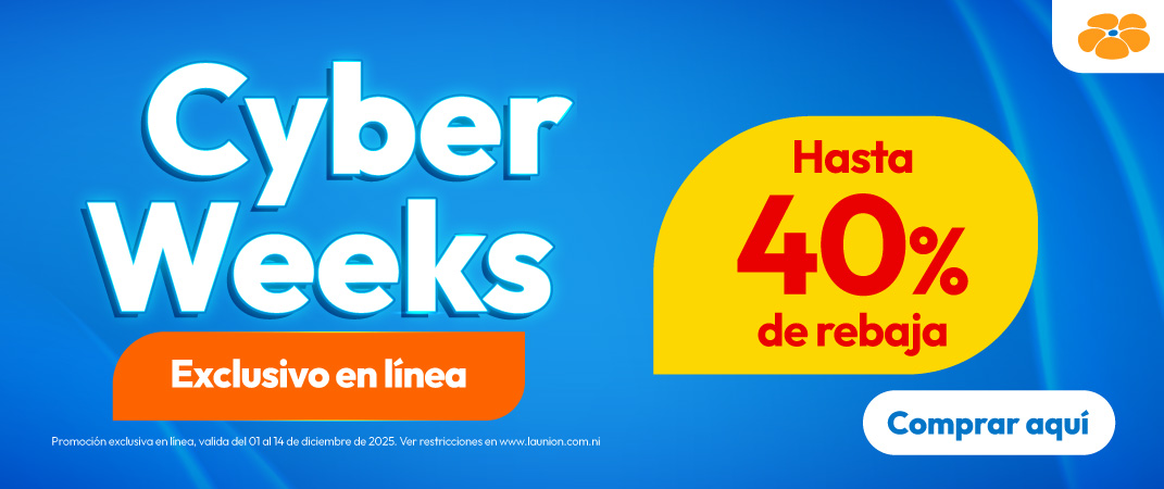Disfrutá Cyber Weeks con  descuentos DE HASTA 40% en  línea